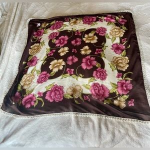 Boho chic safir ipek Turkish scarf floral handmade needle lace